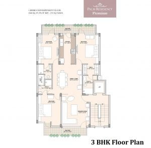 palm residency 3bhk floor plan